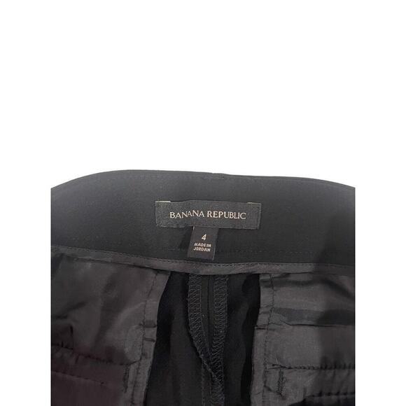 Banana Republic Black High Rise Pleated Ankle Trousers Womens 4 - Picture 4 of 8